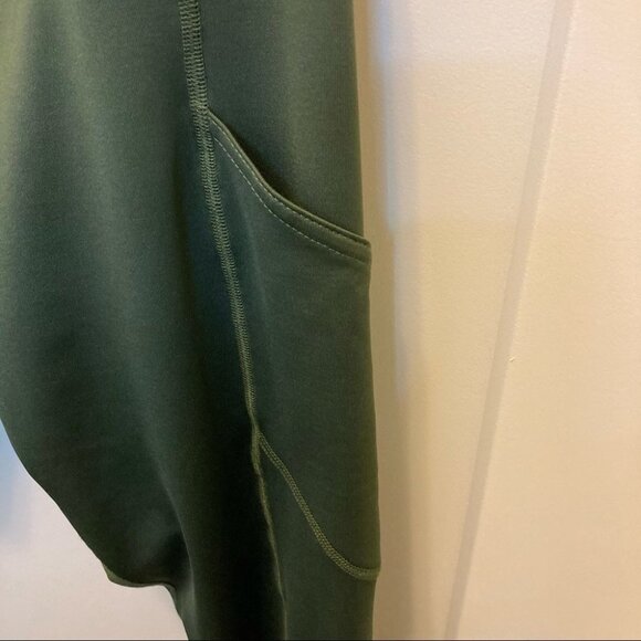 INNER FIRE Sz 12 Green Black Mesh Leggings w/ Pockets - Picture 3 of 8